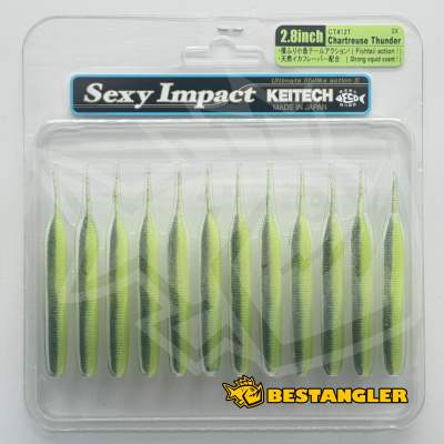 Keitech Sexy Impact 2.8" Chartreuse Thunder - CT#12