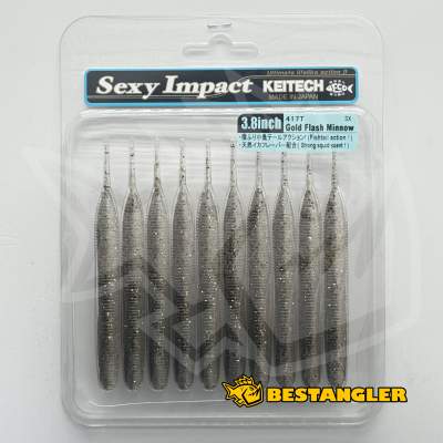 Keitech Sexy Impact 3.8" Gold Flash Minnow - #417