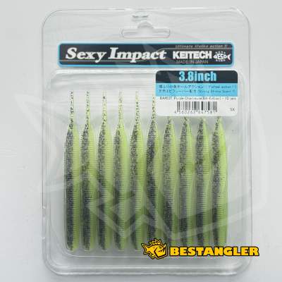Keitech Sexy Impact 3.8" Purple Chartreuse - BA#03