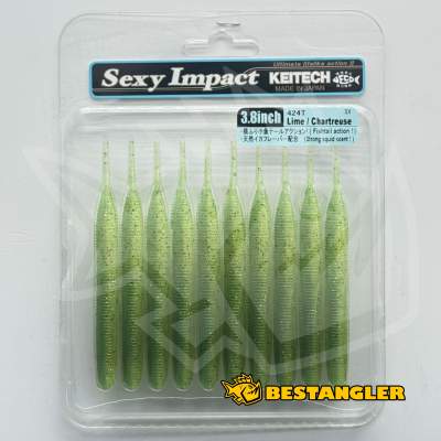 Keitech Sexy Impact 3.8" Lime / Chartreuse - #424