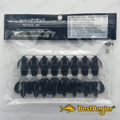 Keitech Crazy Flapper 2.8" Black - #001