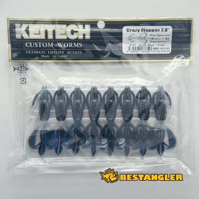 Keitech Crazy Flapper 2.8" Black Blue - #413