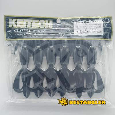 Keitech Crazy Flapper 4.4" Black - #001