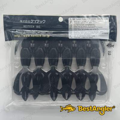 Keitech Crazy Flapper 4.4" Black - #001