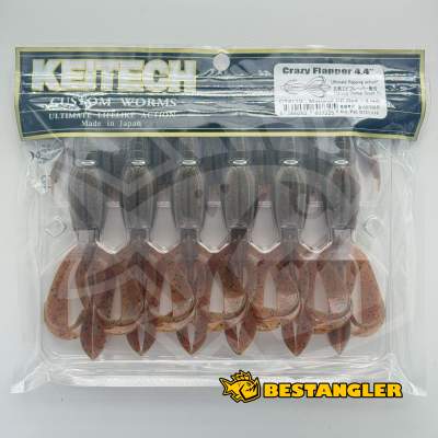 Keitech Crazy Flapper 4.4" Motoroil PP. Red - CT#17
