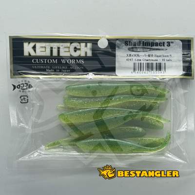 Keitech Shad Impact 3" Lime / Chartreuse - #424