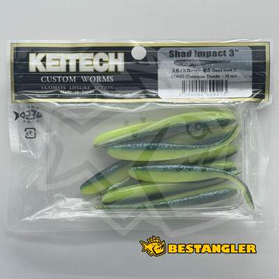 Keitech Shad Impact 3" Chartreuse Thunder - CT#12