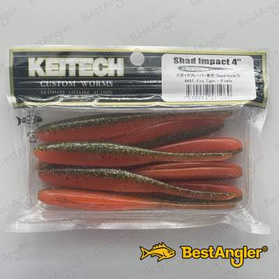 Keitech Shad Impact 4" Fire Tiger - #449