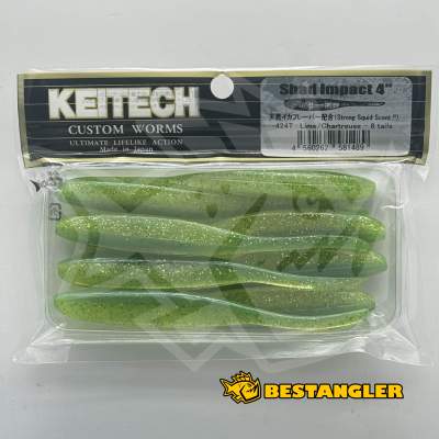Keitech Shad Impact 4" Lime / Chartreuse - #424