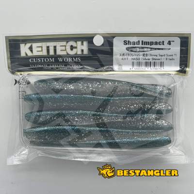 Keitech Shad Impact 4" Hasu (Silver Shiner) - #431
