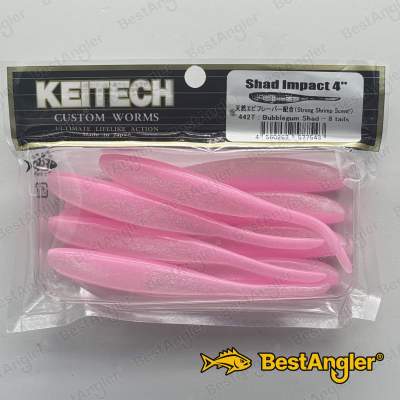 Keitech Shad Impact 4" Bubblegum Shad - #442