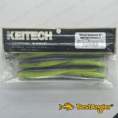 Keitech Shad Impact 5" Purple Chartreuse - BA#03