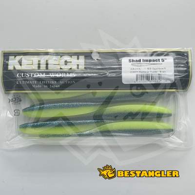 Keitech Shad Impact 5" Chartreuse Thunder - CT#12