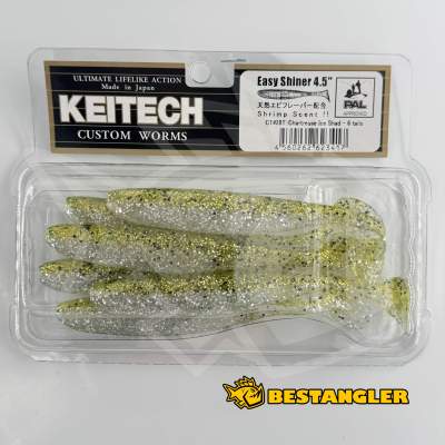 Keitech Easy Shiner 4.5" Chartreuse Ice Shad - CT#28