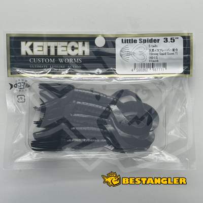 Keitech Little Spider 3.5" Black - #001