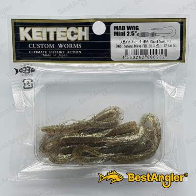 Keitech Mad Wag 2.5" Sahara Olive FLK. - #309