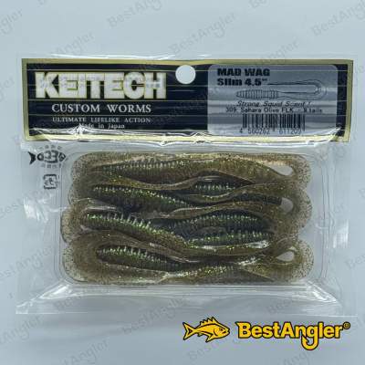 Keitech Mad Wag 4.5" Sahara Olive FLK. - #309