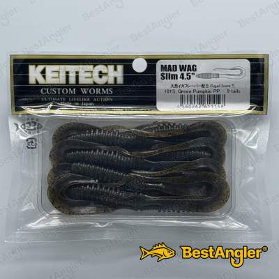 Keitech Mad Wag 4.5" Green Pumpkin PP. - #101