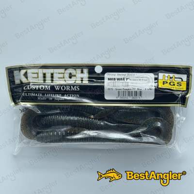 Keitech Mad Wag 7" Green Pumpkin PP. Blue - #207