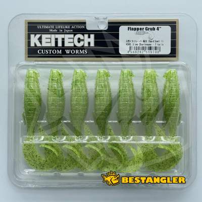 Keitech Flapper Grub 4" Lime / Chartreuse - #424
