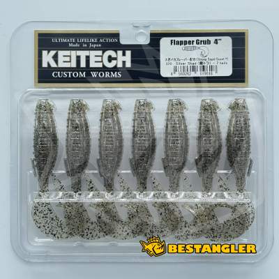 Keitech Flapper Grub 4" Silver Shad - #320
