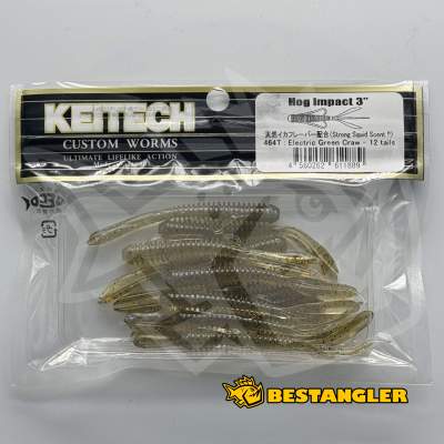Keitech Hog Impact 3" Electric Green Craw - #464