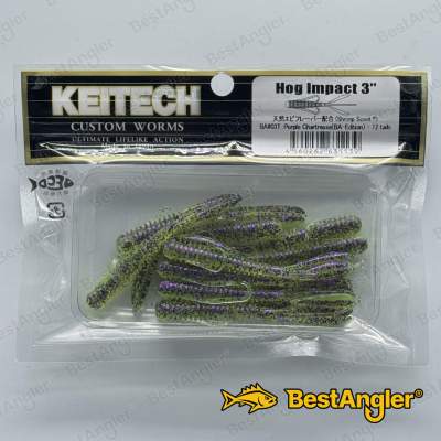 Keitech Hog Impact 3" Purple Chartreuse - BA#03