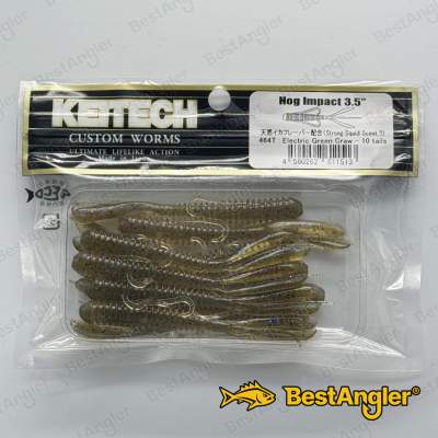 Keitech Hog Impact 3.5" Electric Green Craw - #464