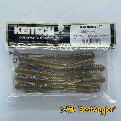 Keitech Hog Impact 4" Electric Green Craw - #464