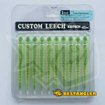 Keitech Custom Leech 3" Lime / Chartreuse - #424