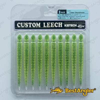 Keitech Custom Leech 3" Lime / Chartreuse - #424