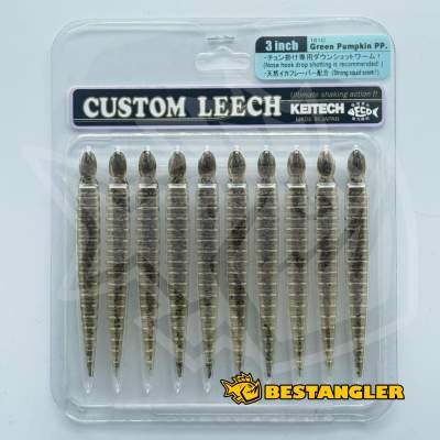 Keitech Custom Leech 3" Green Pumpkin PP. - #101