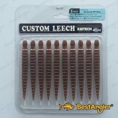 Keitech Custom Leech 3" Motoroil PP. Red - CT#17