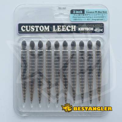 KEITECH Custom Leech 3" Cinnamon PP. / Blue Neon - #111