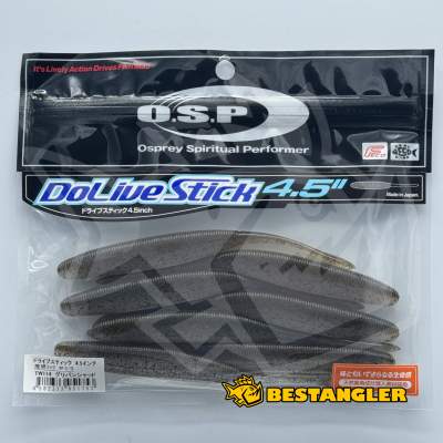 O.S.P DoLive Stick 4.5" Green Pumpkin Shad TW114