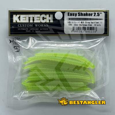 Keitech Easy Shaker 2.5" Clear Chartreuse Glow - #026
