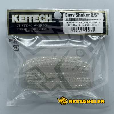 Keitech Easy Shaker 2.5" Clear Silver Glow - #370
