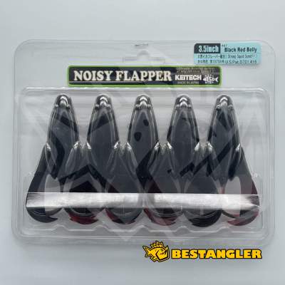 Keitech Noisy Flapper 3.5" Black Red Belly - #467