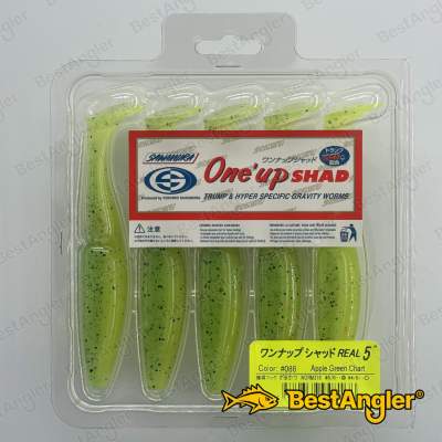 Sawamura One Up Shad 5" #086 Apple Green Chart