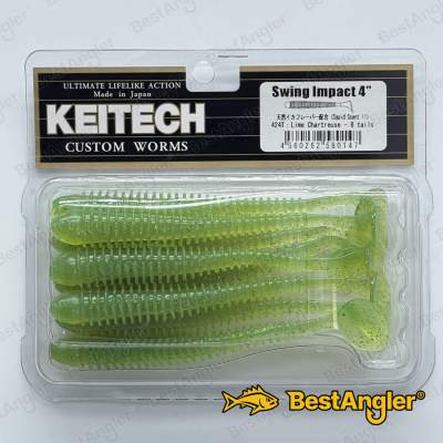 Keitech Swing Impact 4" Lime / Chartreuse - #424