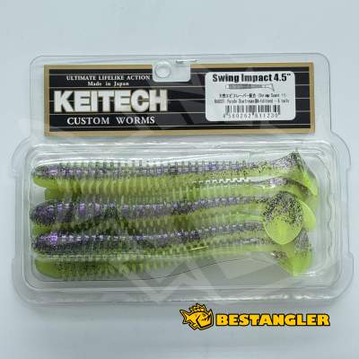 Keitech Swing Impact 4.5" Purple Chartreuse - BA#03