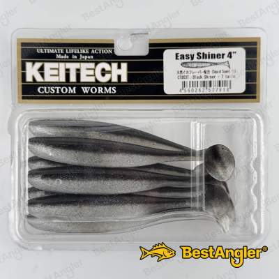 Keitech Easy Shiner 4" Black Shiner - CT#03
