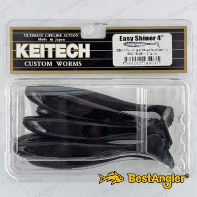 Keitech Easy Shiner 4" Black - #001