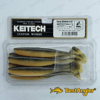 Keitech Easy Shiner 4.5" Watermelon PP. / Yellow - #447