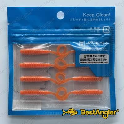 Jackall Tide Curly 2" Glow Orange / Gold Flake