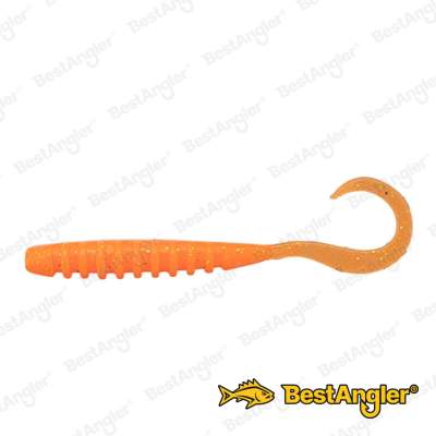 Jackall Tide Curly 2" Glow Orange / Gold Flake
