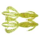 Keitech Crazy Flapper 3.6" Chartreuse Red Flake - PAL#01