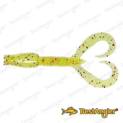Keitech Little Spider 2" Chartreuse Red Flake