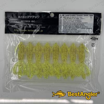 Keitech Crazy Flapper 2.8" Chartreuse Red Flake - PAL#01