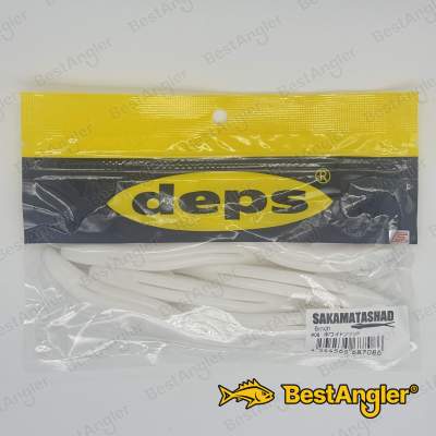 Deps Sakamata Shad 6" #08 White Solid